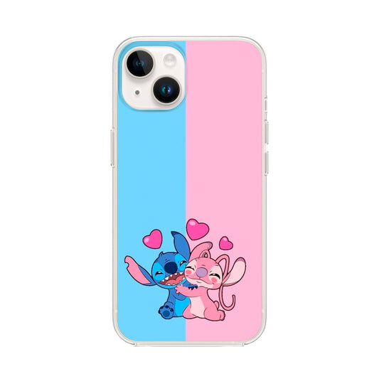 LILO Y STITCH FONDO AZUL-ROSA