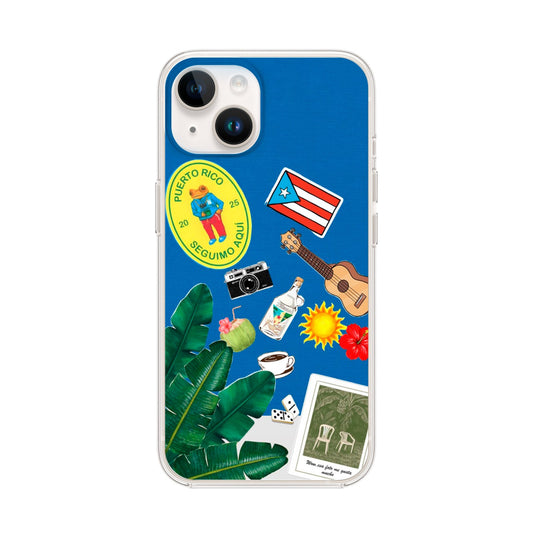 BAD BUNNY FONDO AZUL BANDERA