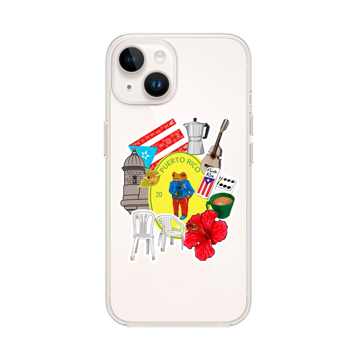 BAD BUNNY STIKERS FONDO TRASPARENTE BANDERA